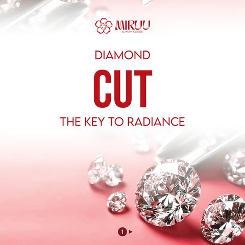 Miruu diamond cut carousel cover showing diamonds and the phrase the key to radiance.